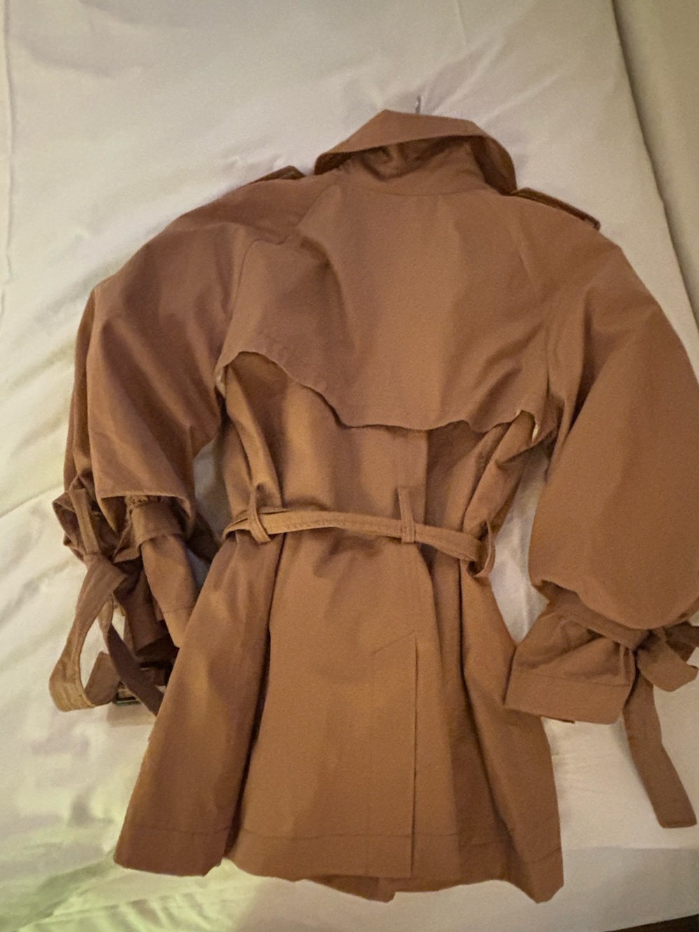 Banana Republic Tan Trench Coat with Tie Belt - Picture 9 of 9